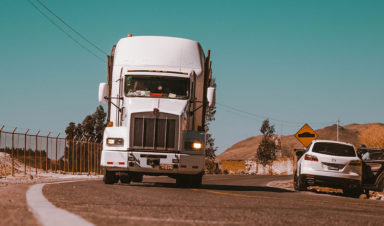 Truck driver going the wrong way.